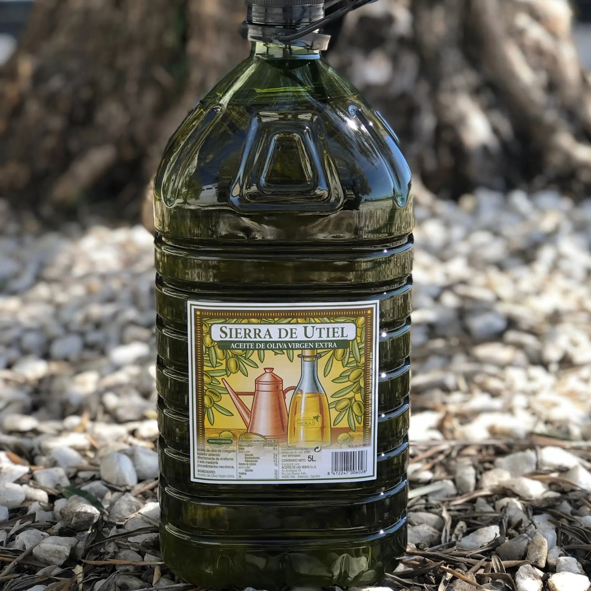 Sierra de Utiel, Extra Virgin Olive Oil 5 liter PET bottle, first cold pressed Spanish Olive Oil