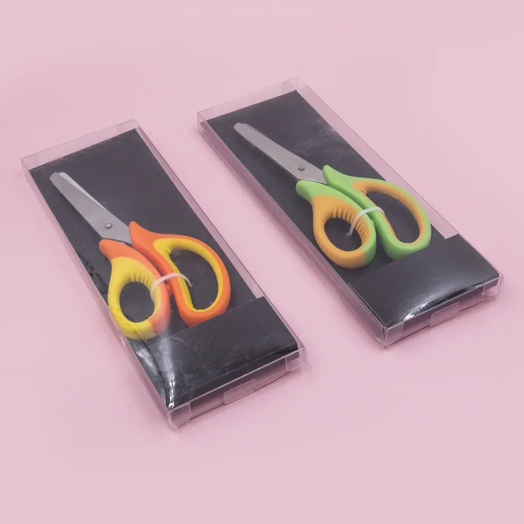 back to school 5.25 inch assorted colors easy to grip soft touch handle blunt tip kid scissors