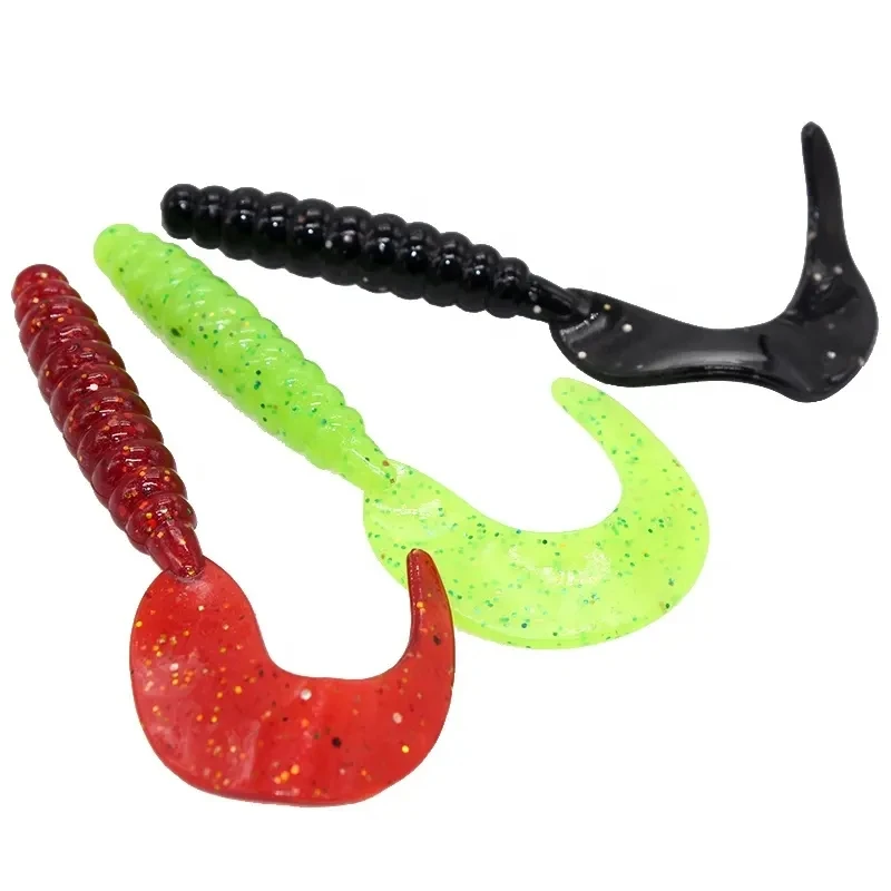 Subbait bait single tail soft worm drongo maggots 10 colors optional silica gel material