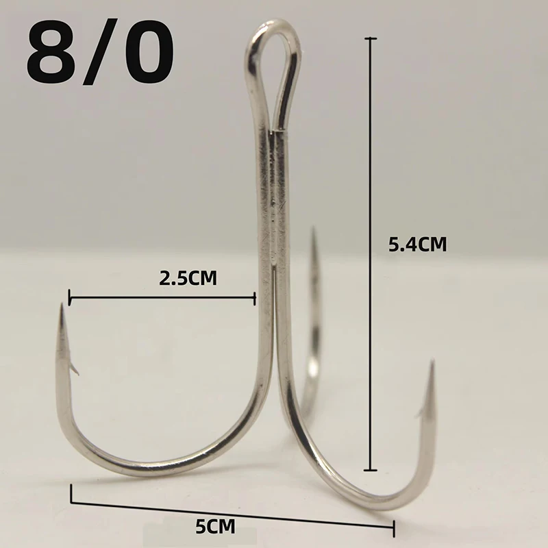 Jetshark 1x 2x Rustproof Round Bent Sea Fishing Treble Hook Manufacturers Barbed Fishing Hooks