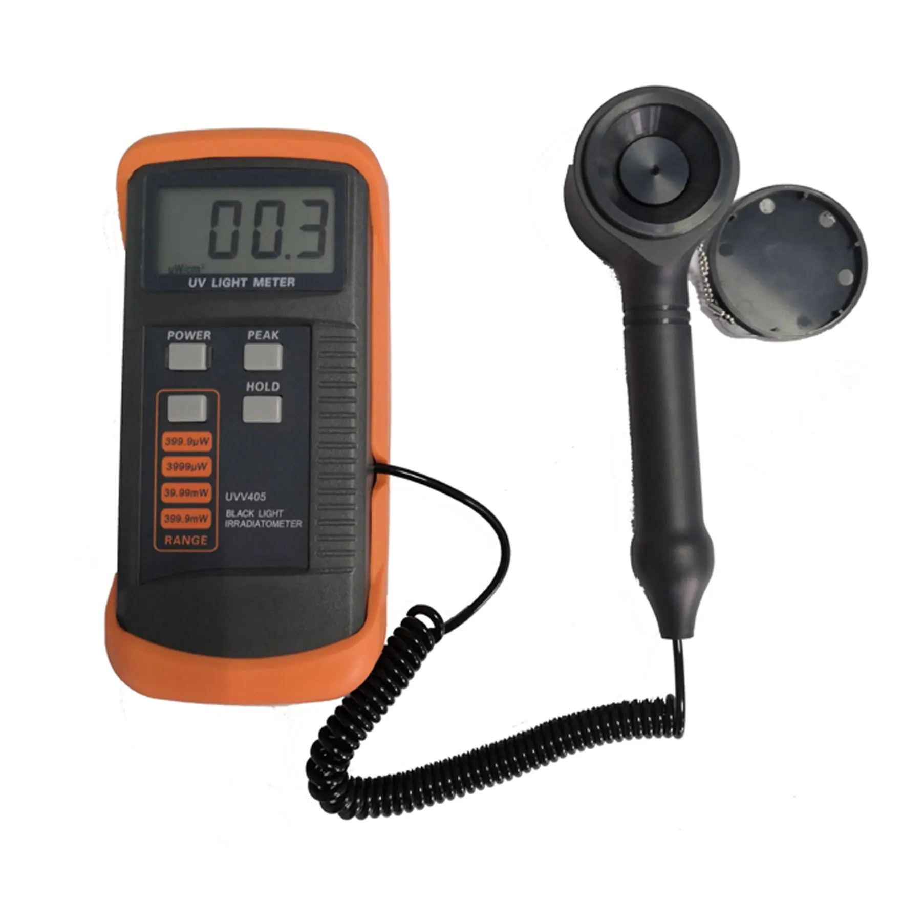 UVV405 UV light meter black light radiometer 0-400 mW/cm2 Spectrum range of the detector 360nm to 460nm