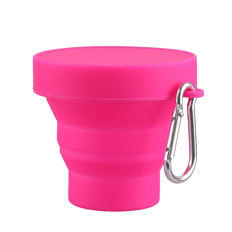 Private Logo Custom Reusable Travel Cup Foldable Foldable Silicone Coffee Cup Portable Folding Cup