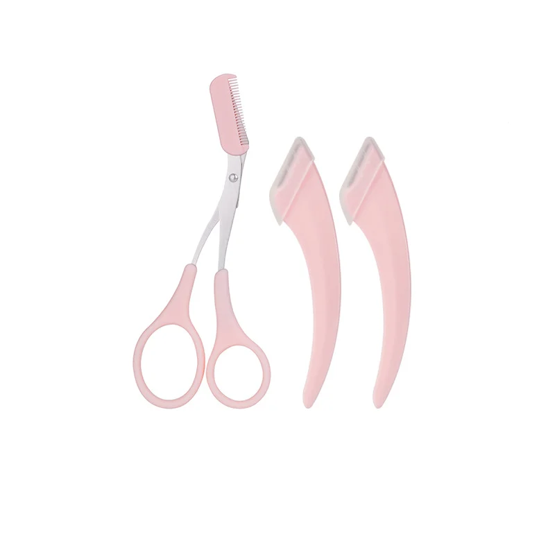 Safe Anti-Scratch Meniscus Eyebrow Razor Set for Beginners New Grade DIY Kitchen Scissors for Beginners