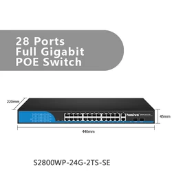 OEM/ODM Network Ethernet Fiber 2 Sfp 10/100/1000m Full Gigabit Managed  8 16 24 48 Port PoE Switch For CCTV