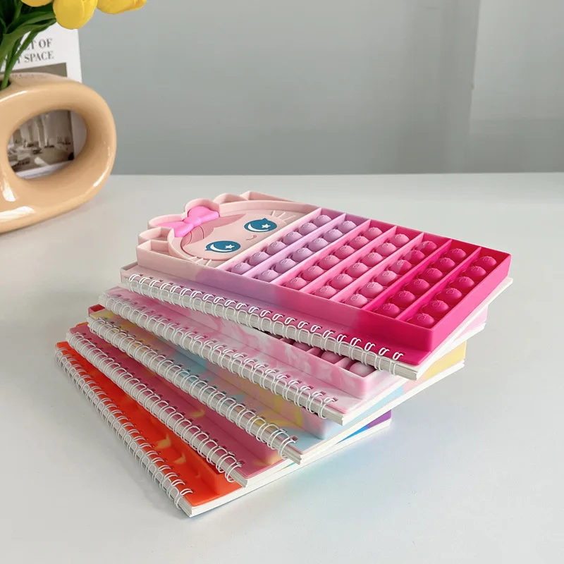 Originality New Rodent Killing Vanguard Education Bear Head Notebook Decompression Finger Bubble Notepad Factory Wholesale