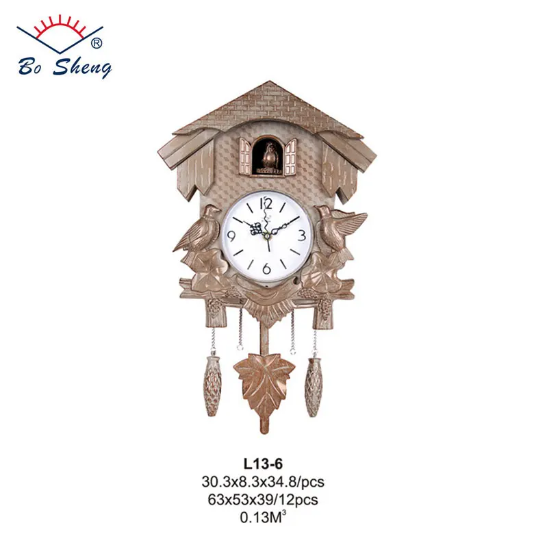 Custom Clocks 3d Retro  with Birds Wall Clock Classic Battery High Quality Cuckoo Decorative Wall Clock