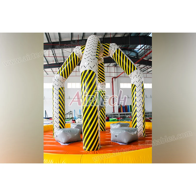 Human demolition interactive wipe out sport game inflatable wrecking ball game for kids n adults