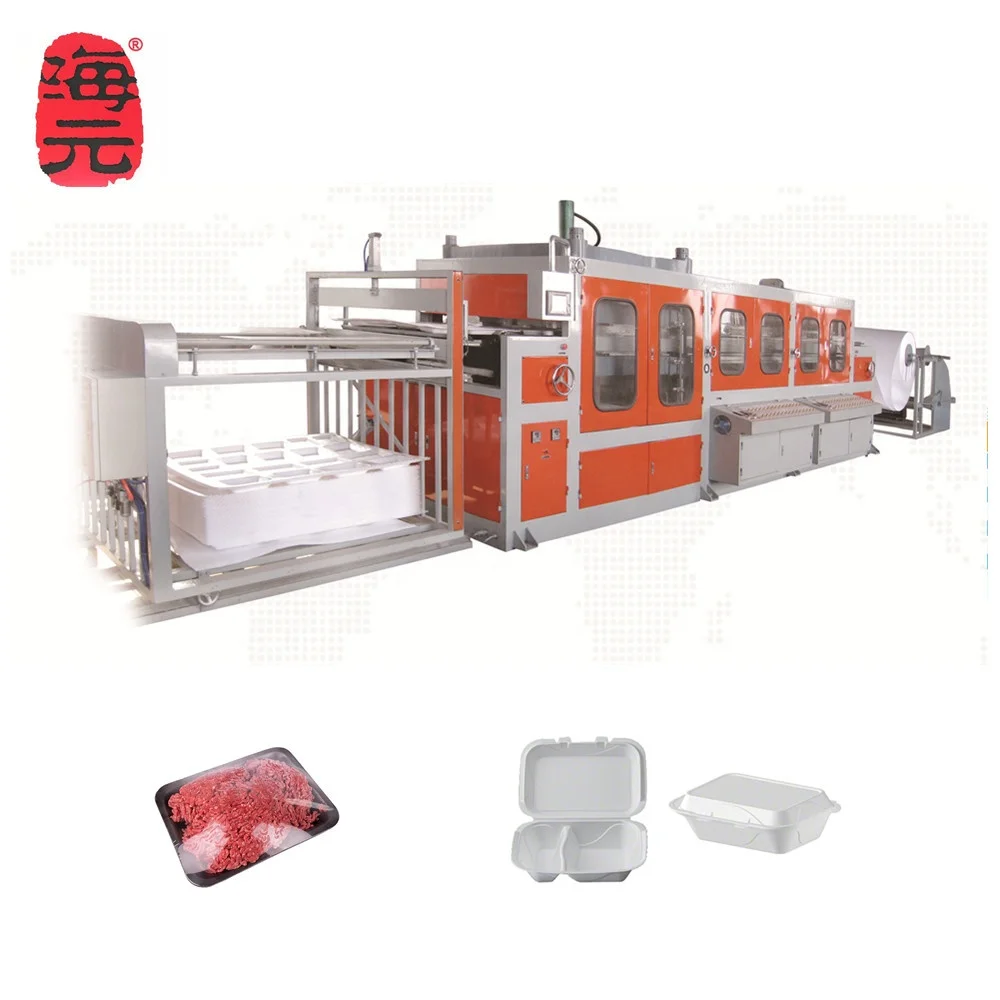 
PS foam disposable plastic vacuum forming making machine for pizza box 