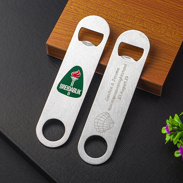Manufacturer Customized Blank Flat Beer Opener Custom Logo Sublimation Bar Wine Opener Stainless Steel Bottle Opener