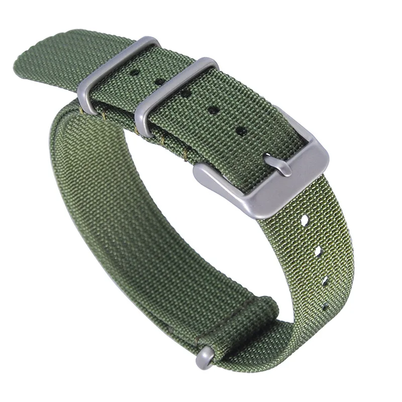 1.2mm Thick 1 pieces solid nylon strap new design Grooved nylon watch band Diver watch band