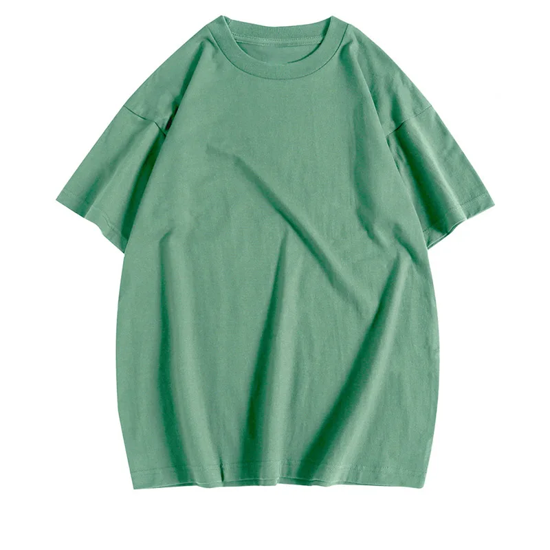 Футболка Базовая однотонная с коротким рукавом и круглым вырезом для мужчин и женщин, 100% хлопок