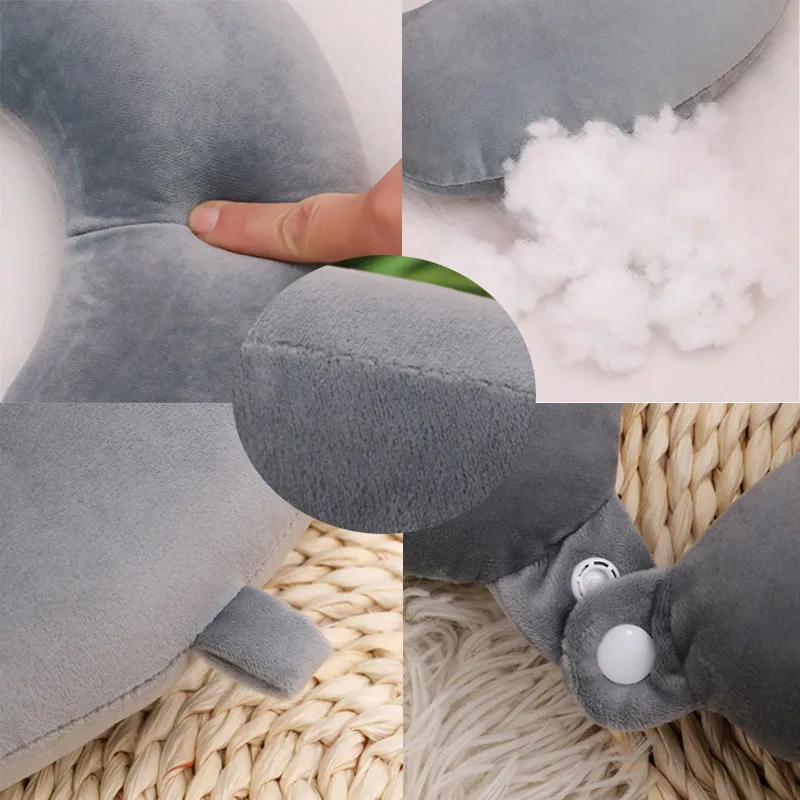 PT Hot Sale Customized Logo Printing U Shape Colorful Neck Pillow Neck Support Travel Pillow Cervical Neck Pillow