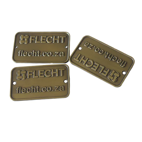 Metal Material And Tag Type Engraved Metal Labels For Furniture