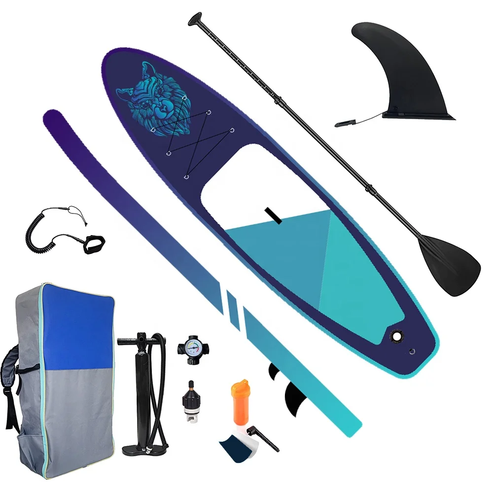 BSCI / EN Good Price High Quality double layer stand up surfboard inflatable paddle board sup double chamber