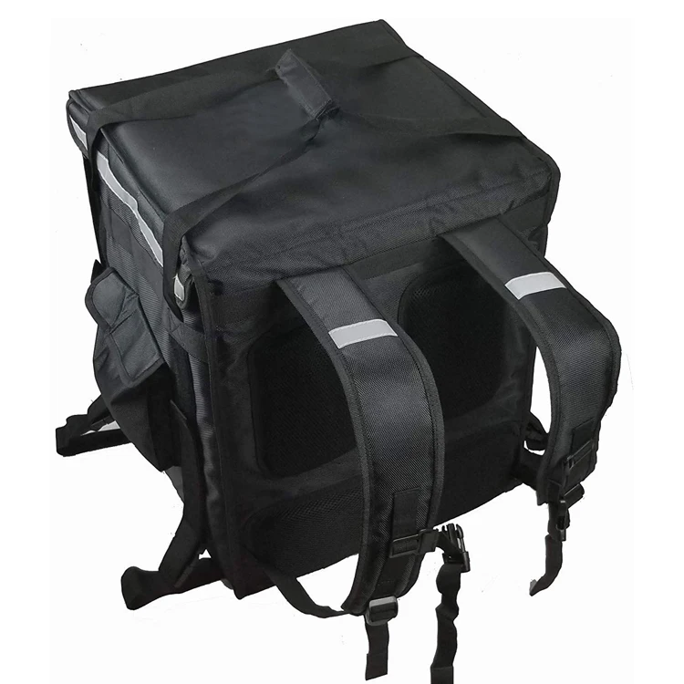 1680D Nylon Pizza Delivery Backpack Insulated Food Backpack with 2-Way Zipper