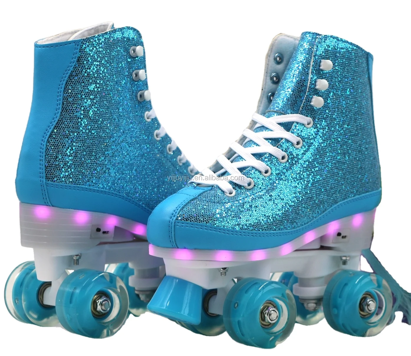 Cougar Factory Made Four Wheels Attachable Roller Skates in High Quality Skate Shoes Leather Red Blue Banana Mesh PVC Shell Die