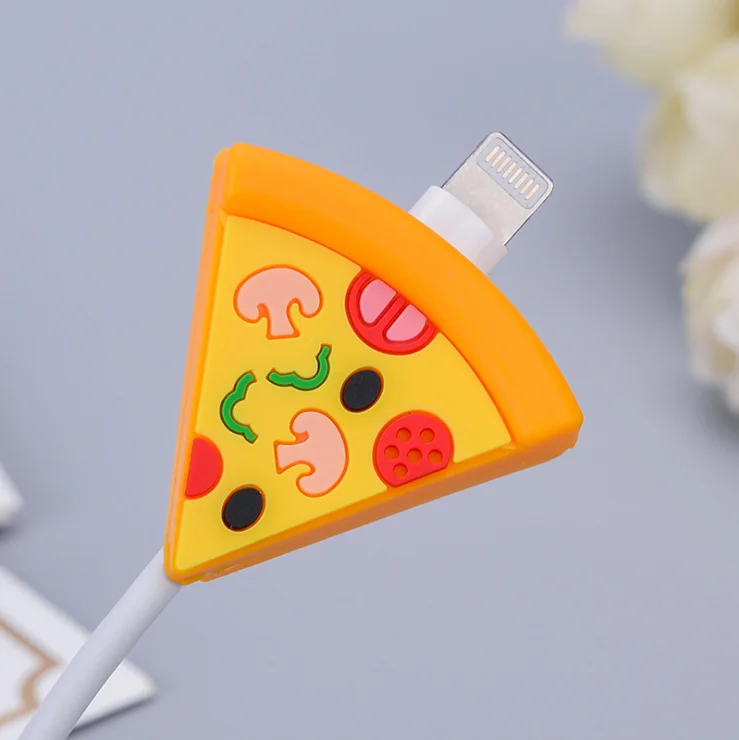 Wholesale Cute USB Charging Fruit Cable Protector Cartoon Silicone Date Line Cords Charger Cables Saver Protectors