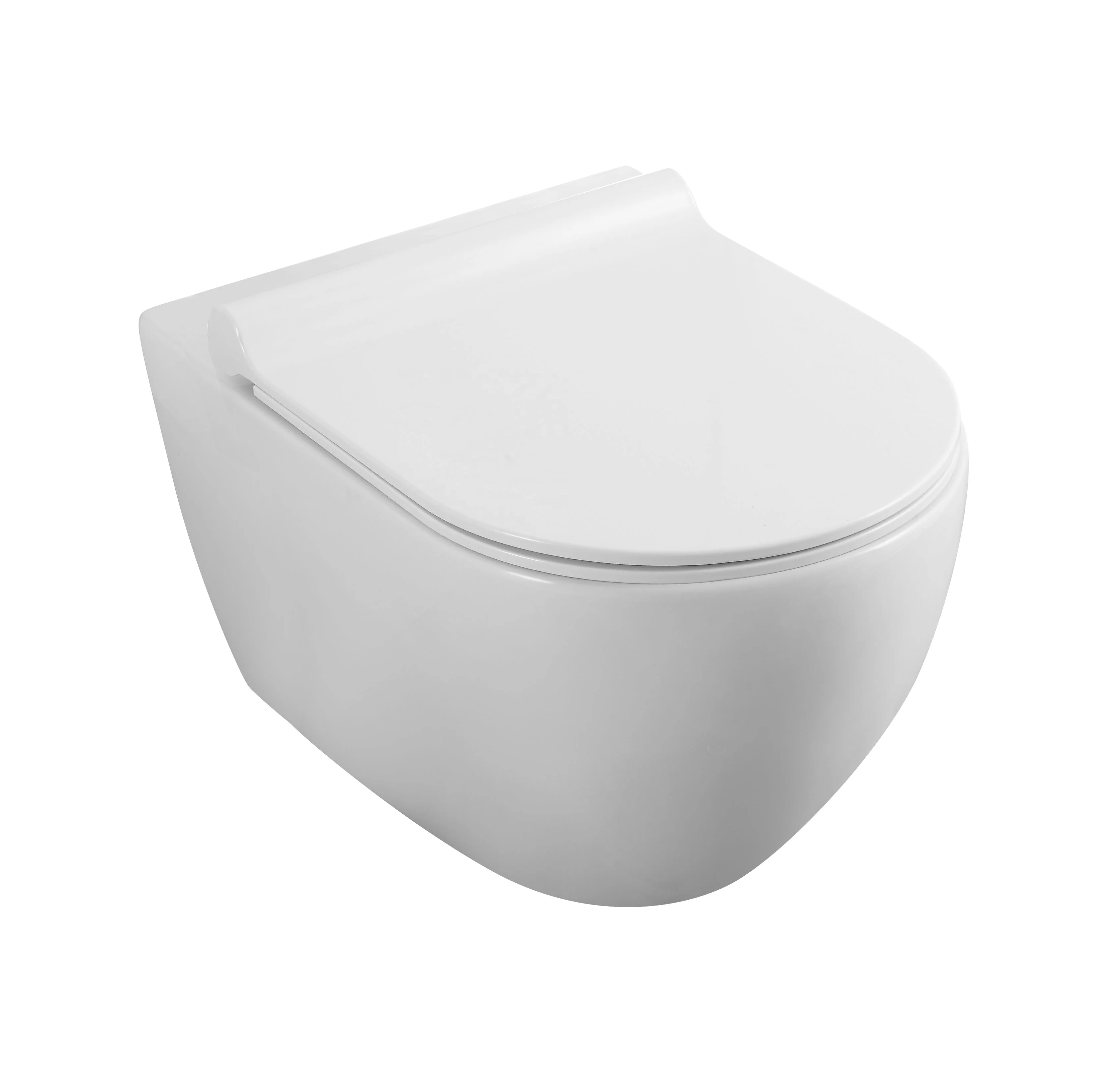 Wall Hung Toilet Bidet Bathroom Accessories Ceramic Sanitary Ware WC Rimless Gravity Flushing Toilets