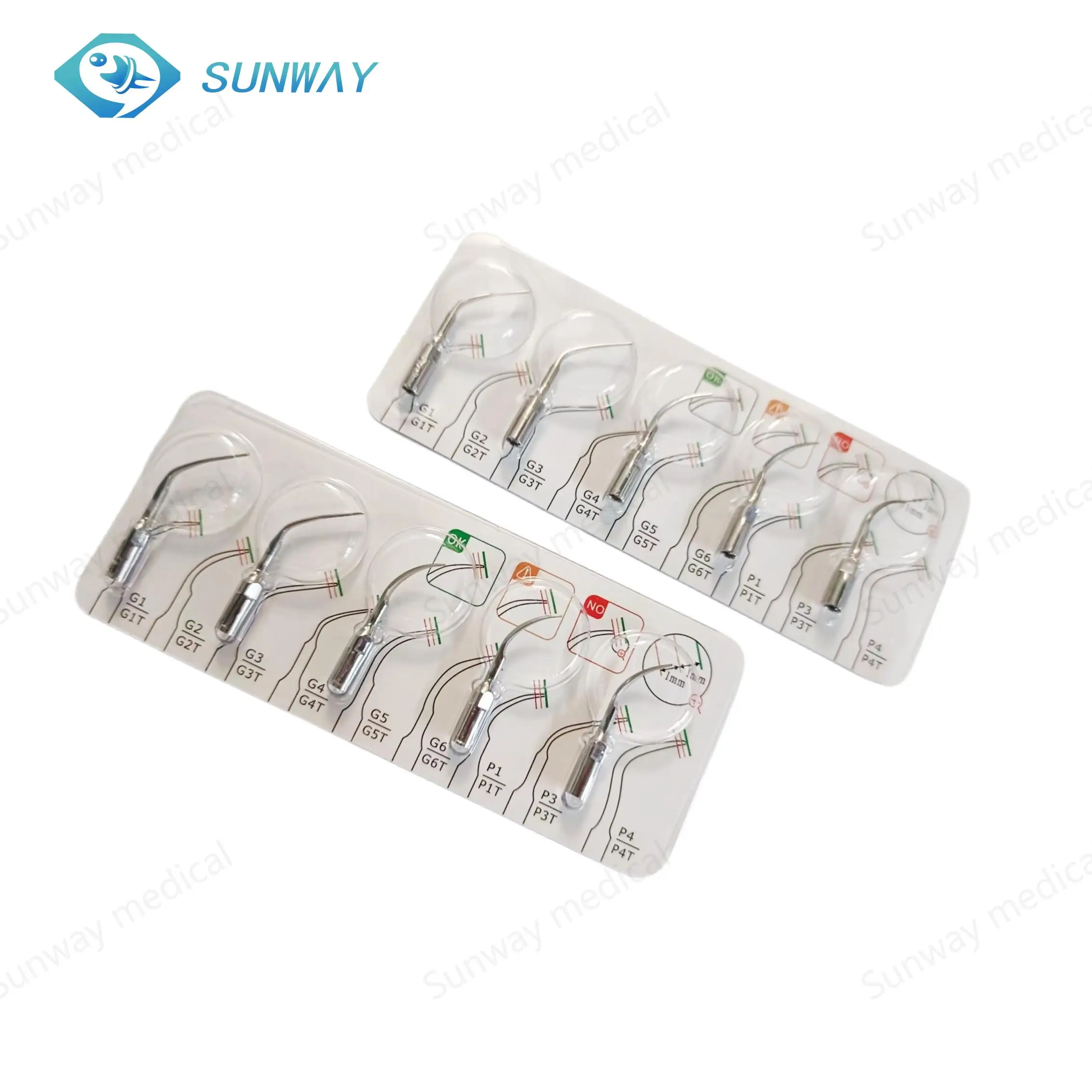 Sunway ultrasonic scaler handpiece tips  5pcs in one pack dencal scaler Tips