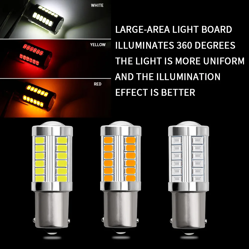 33 SMD Car LED Brake Light 7443 1156 1157 T20 LED auto Car Turn Signal Bulb LED