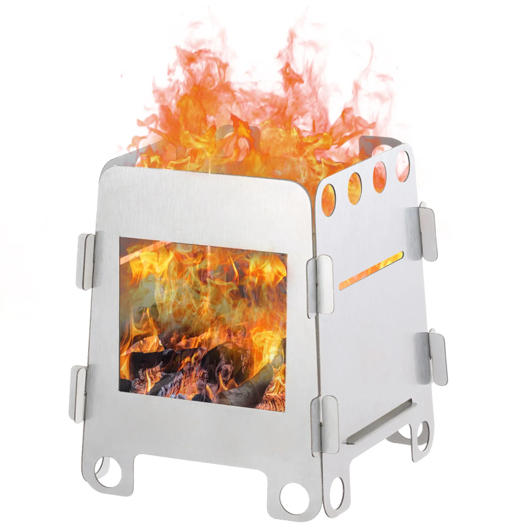 Portable camping stove Peakout sale Outdoor camping stove Multi-Fuels Stove BBQ for heating Portable Wood Burning Smokeless Fire