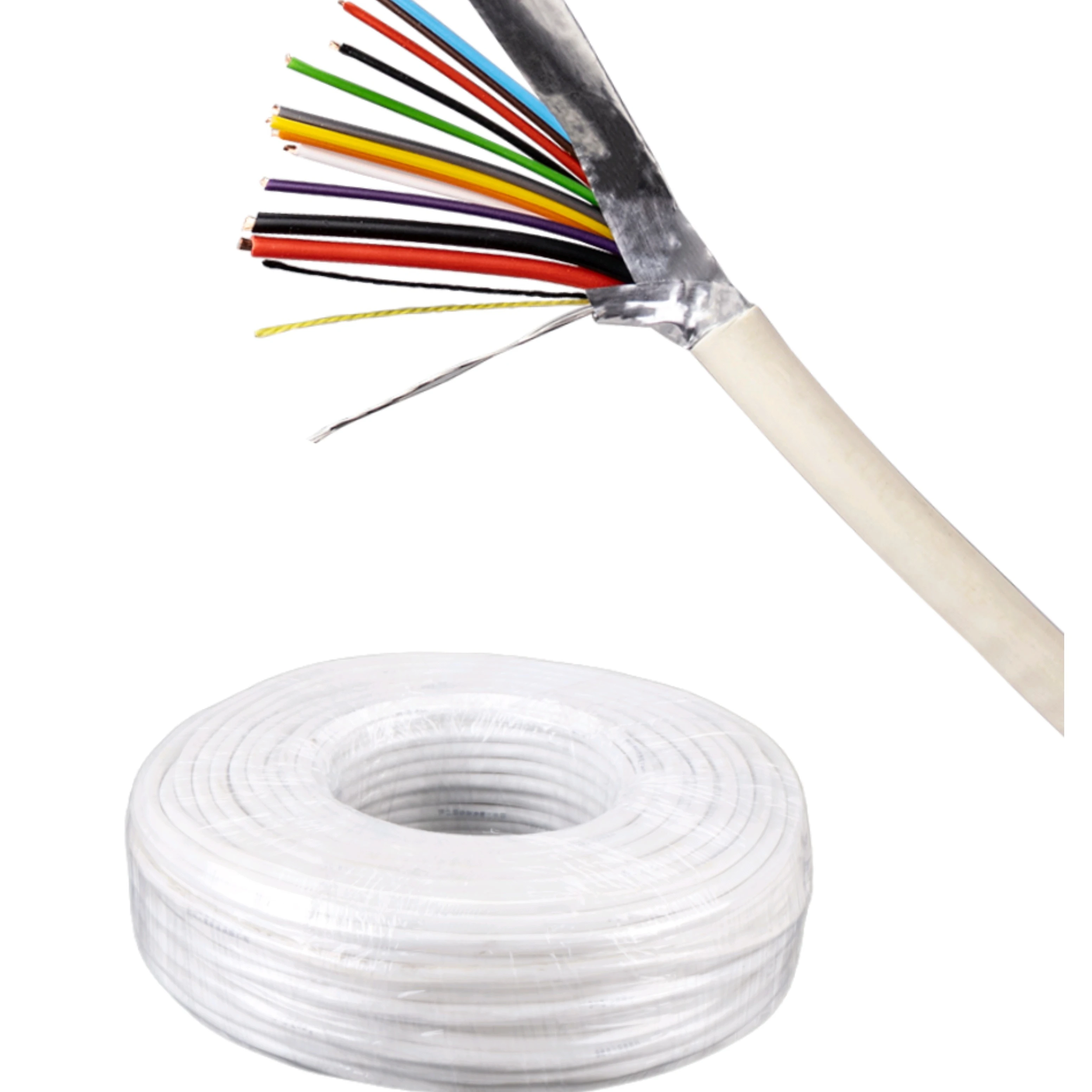 300v stranded lszh pvc sheathed multi core 22 24 26 28 awg copper shielded signal cable