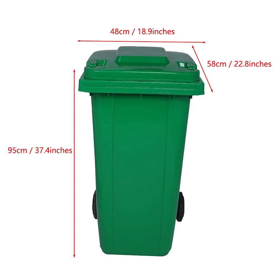 Outdoor Dustbins Indoor Kitchen Recycle Mobile Wheelie 120 Liter Garbage Waste Bins Plastic Dustbins