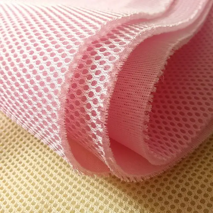 High Elastic Big Hole Air Space Mesh Shoes Fabric Spandex Sports Coloured Nylon 3d Mesh Fabric For Casual Shoes Upper