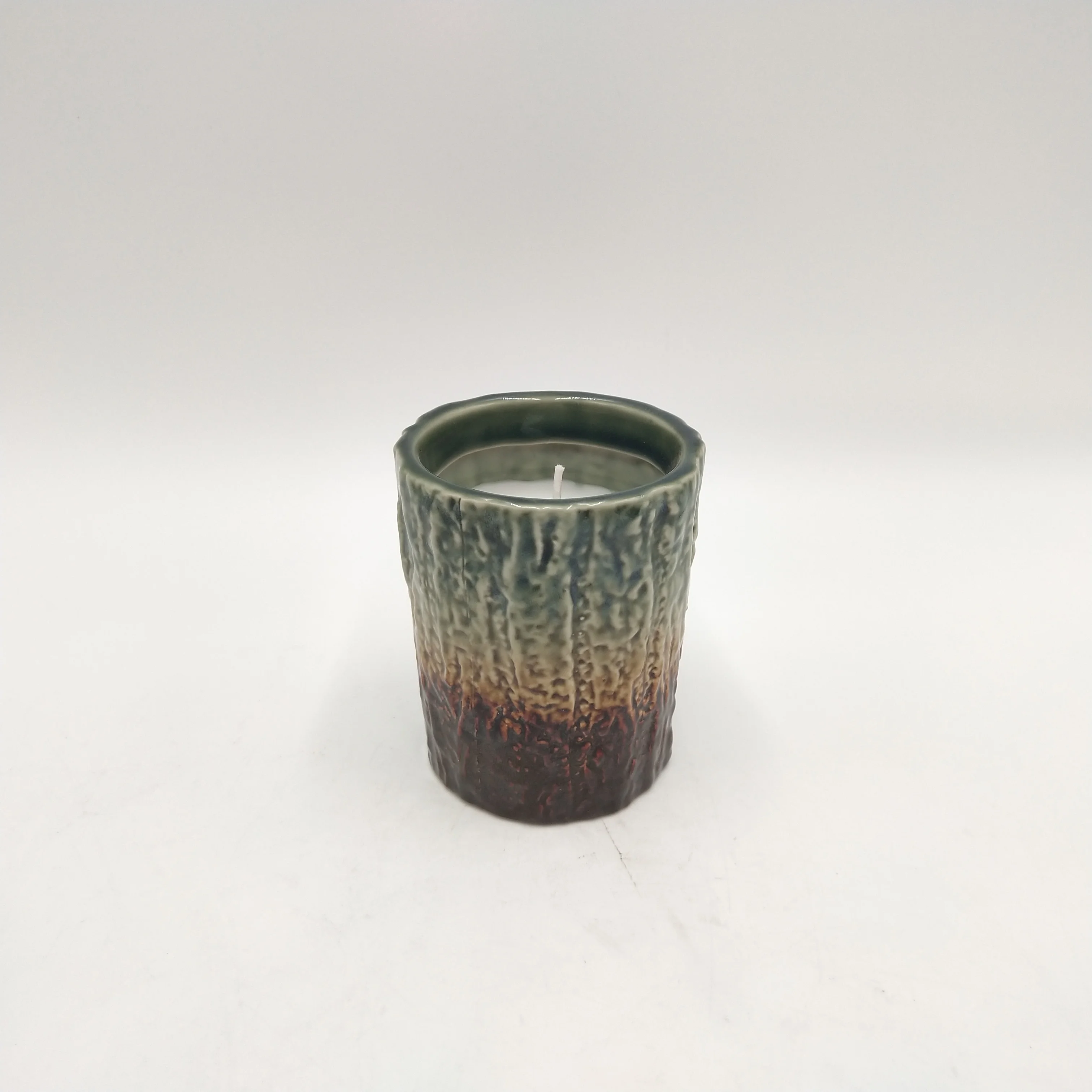 Unique Scent Candle Jars Aroma Therapy Candle Imitations of the Trunk Ceramic Home Decoration Customized Scented Candle Soy Wax