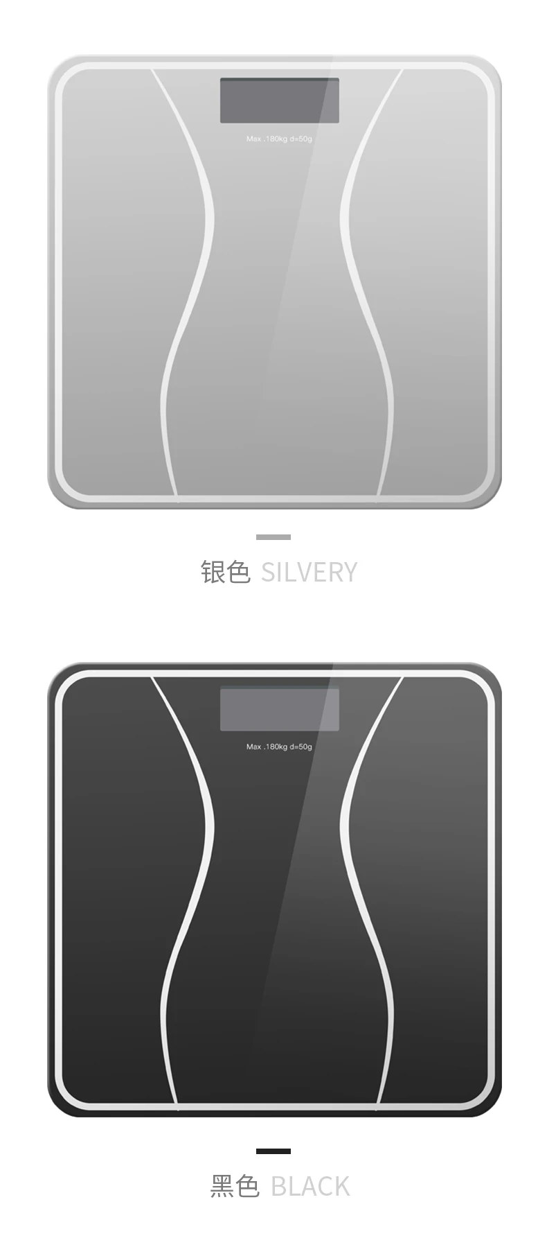 
Jinhua hot sale human beauty gift Electronic Digital Body Fat BMI APP Weighing fashion smart body fat Bathroom Scale 