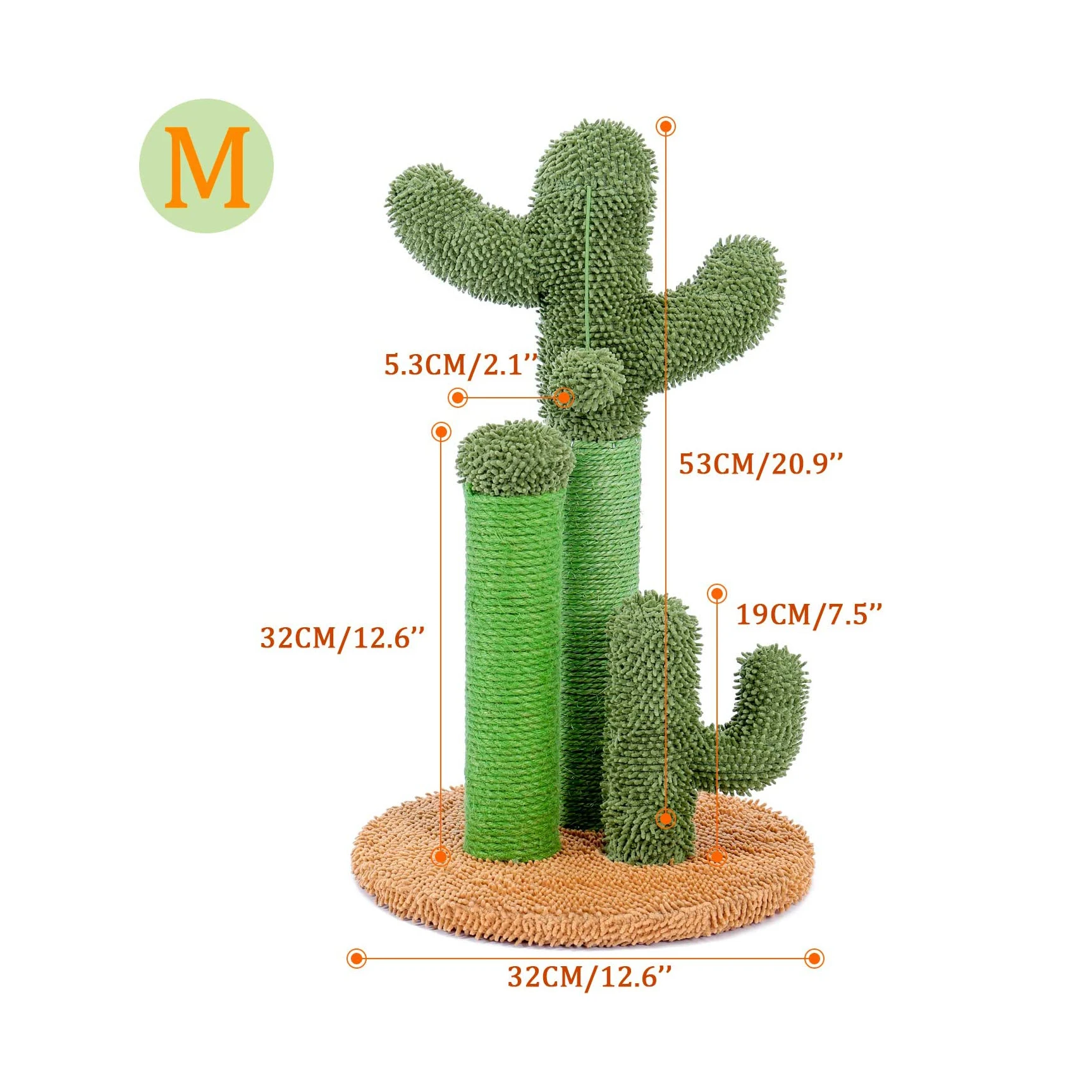 Amazon Top Seller 3 Scratching Poles Interactive Dangling Ball Cactus Cat Scratching Post Cactus Cat Scratcher