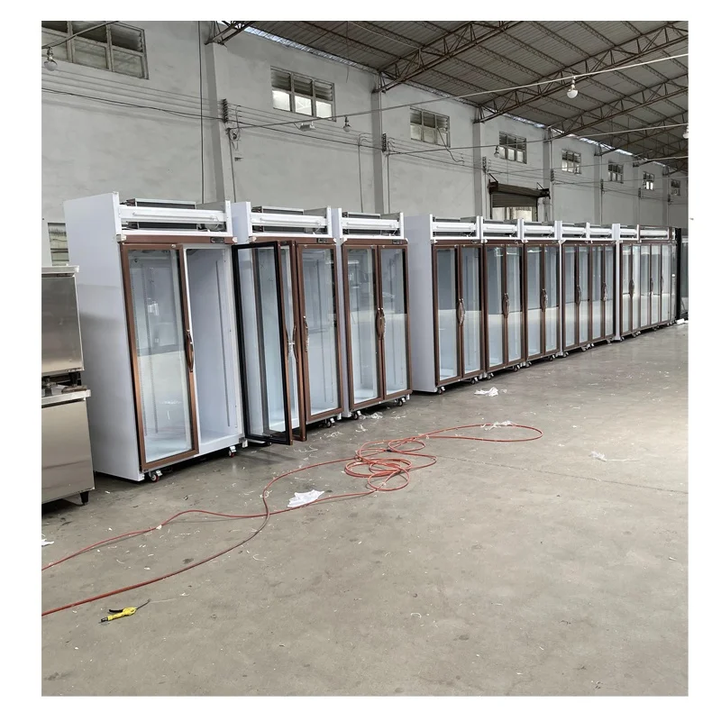 Used commercial vertical freezer air cooled one glass door upright italian ice cream display freezer