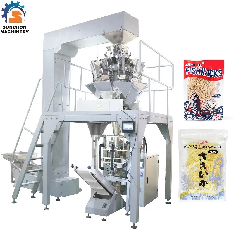 Dried Fish/ Dried Shredded Squid Snack Automatic Food Pouch Packaging Multi-Function Machines