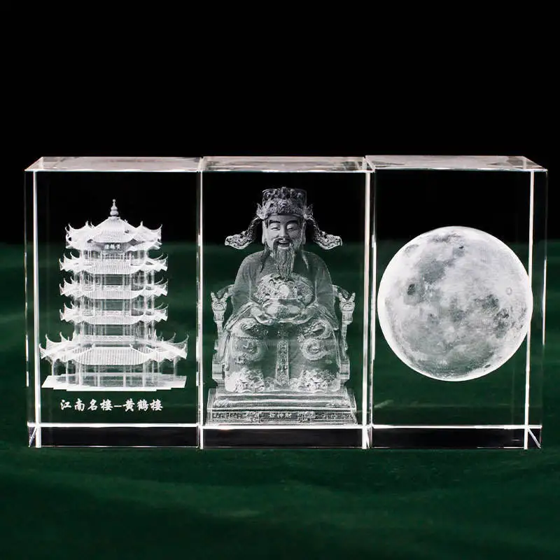 Изготовленный на заказ Хрустальный внутренний резной квадратный дисплей модель артефакт сувенирный подарок Креативный внутри
