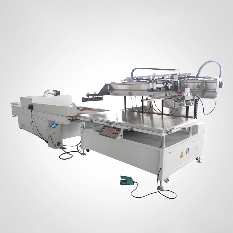 Vertical semi auto flat bed serigraph printing machine for sale