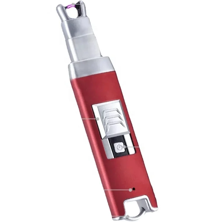 Портативная мини-зажигалка для барбекю с зарядкой от USB беспламенная электрическая ветрозащитная Водонепроницаемая автоматическая защита отключения