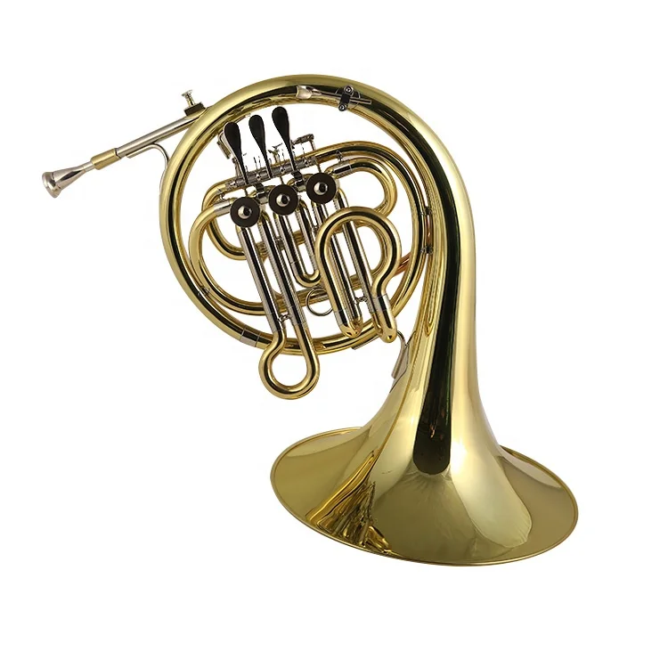  Professional factory Yellow Brass 3 Keys French horn with good