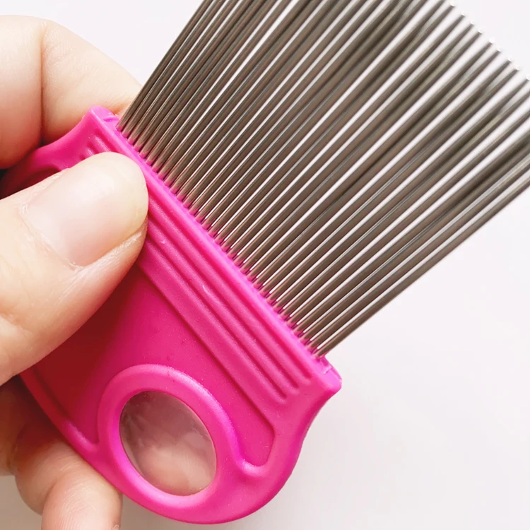 Best Quality Nit Free Dog Hair Grooming Accessories Micro Groove Stainless Steel Lice Comb
