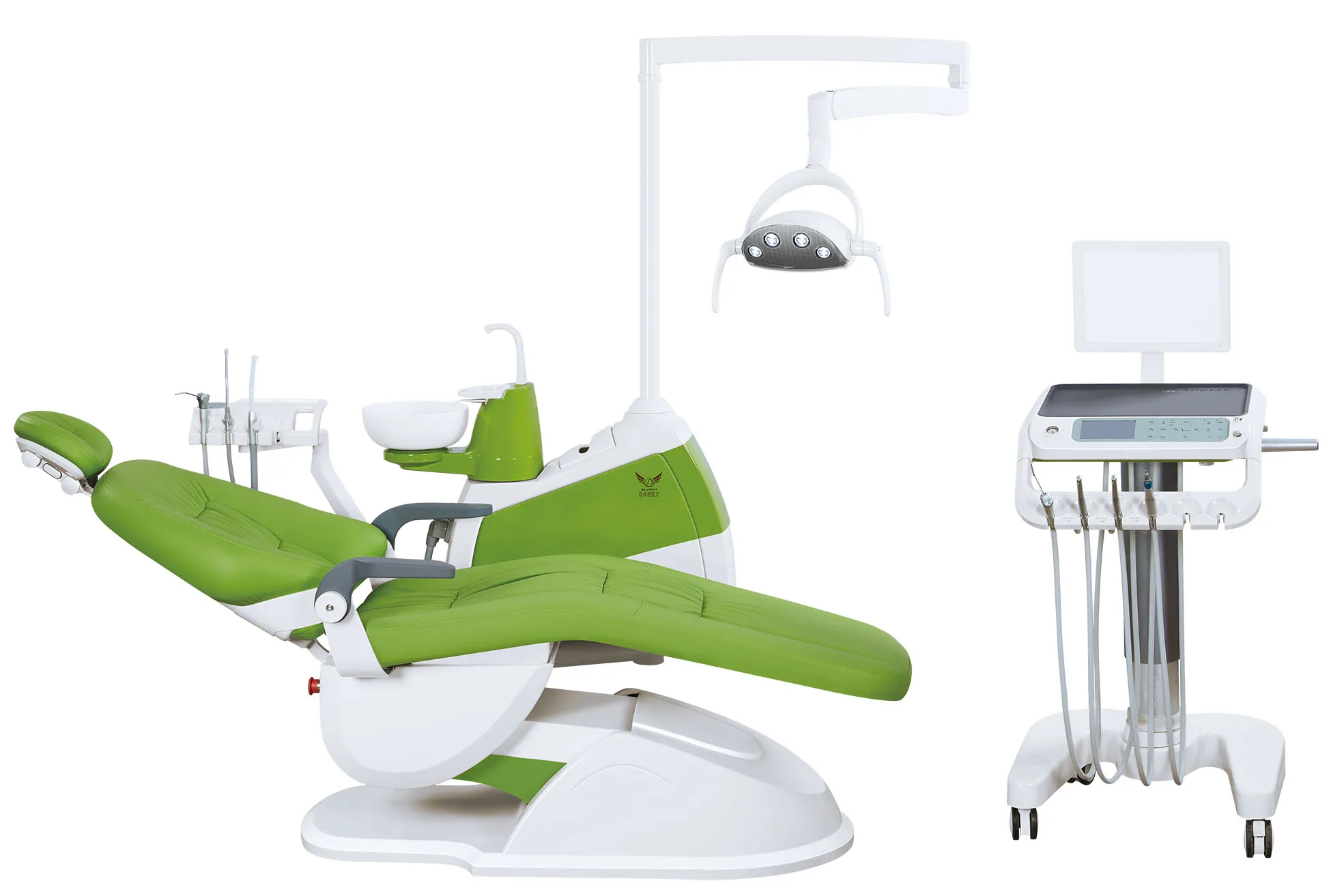 Gladent colorful dental unit with mobile trailer