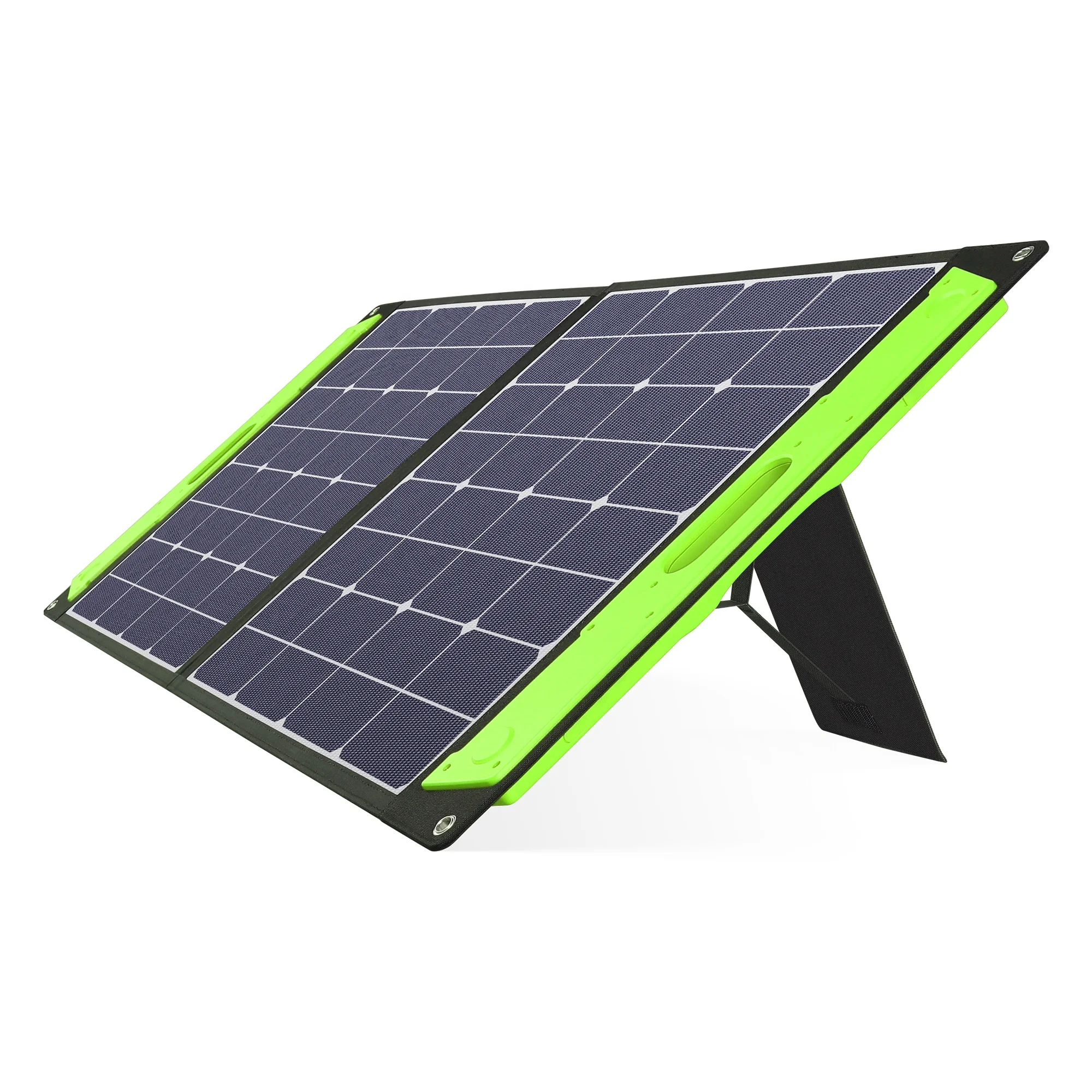 110W 18V ETFE SunPower Cells Foldable Solar Module With 30A Andersen Type-C Dual USB Port Ideal For Campers Vans Boats