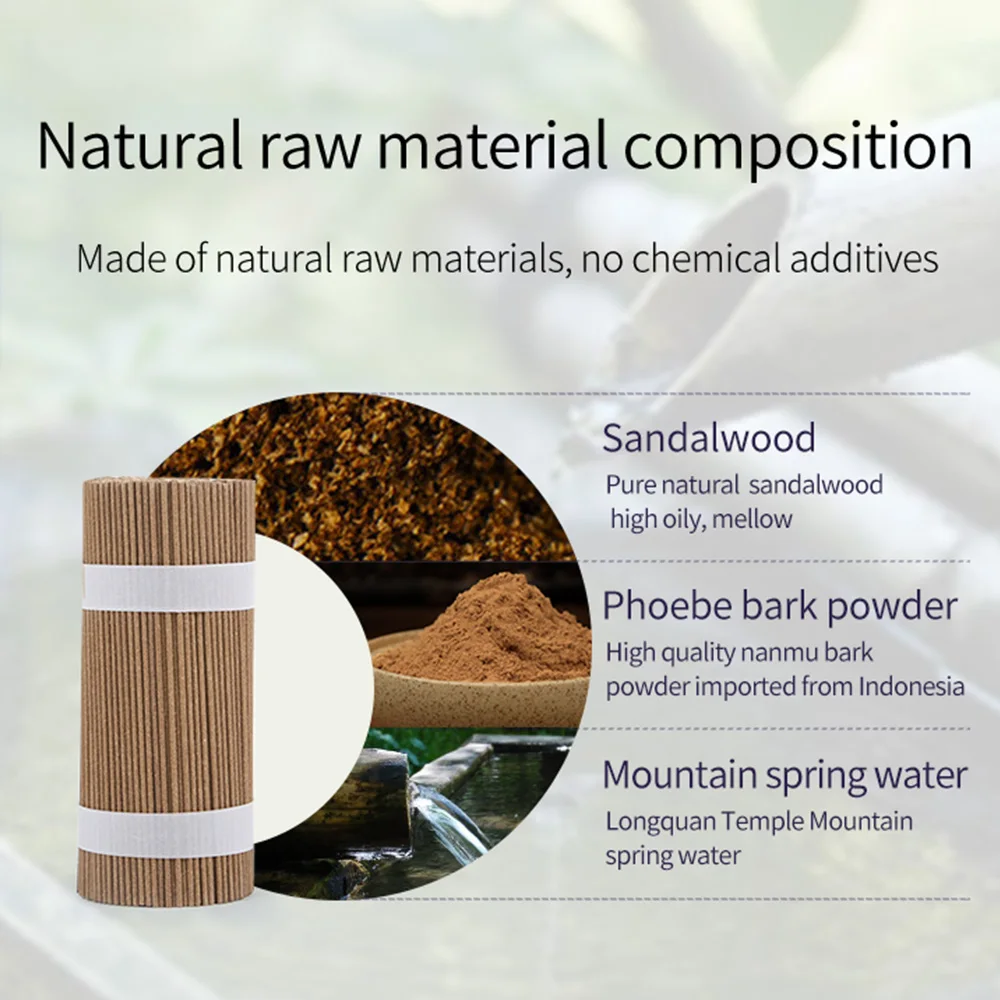 Natural Indonesia Oud sandalwood Incense Stick 25sticks Elegant Aroma Fragrance Sandal wood Meditation Purify Air