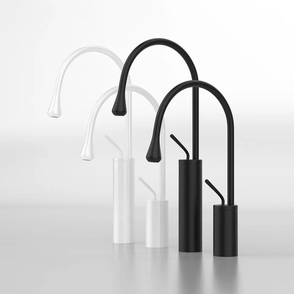 Modern New Design Black Basin Tap Bath Faucet With Single Pole Bar