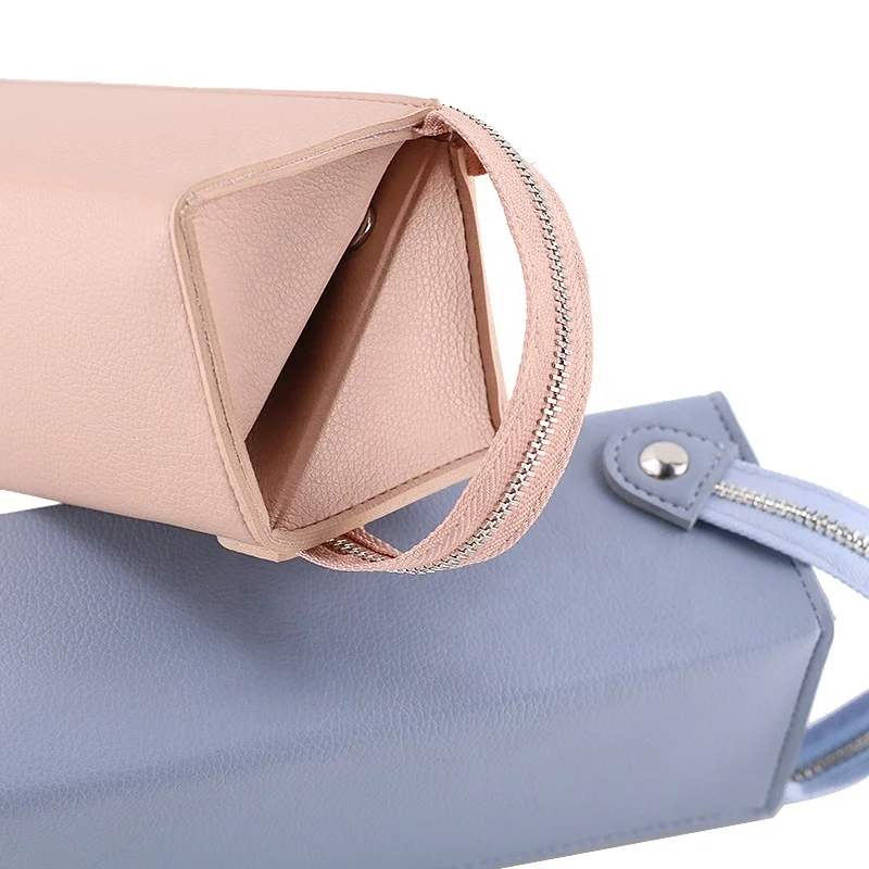 BSCI ISO Sedex FAMA Professional Travel Stylish Morandi Color Matching Pu Leather Makeup Pouch Bag Convenience Cosmetic Pouch