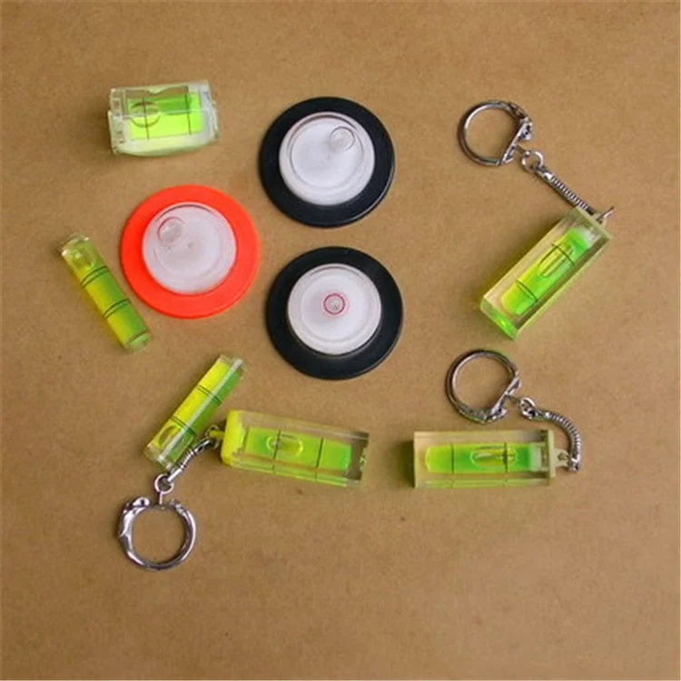 Acrylic small mini  bubble level colored cylinder Colorful Magnetic Circular precision bubble spirit level