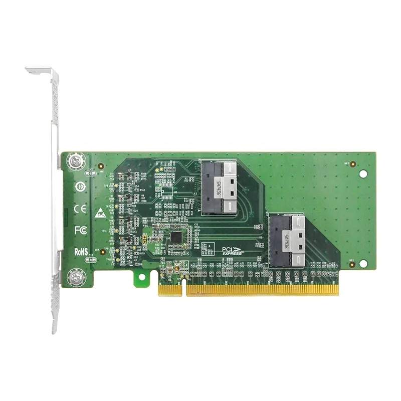 Linkreal LRNV9F14 PCI Express x16 to Two SlimSAS SFF-8654 8i Adapter