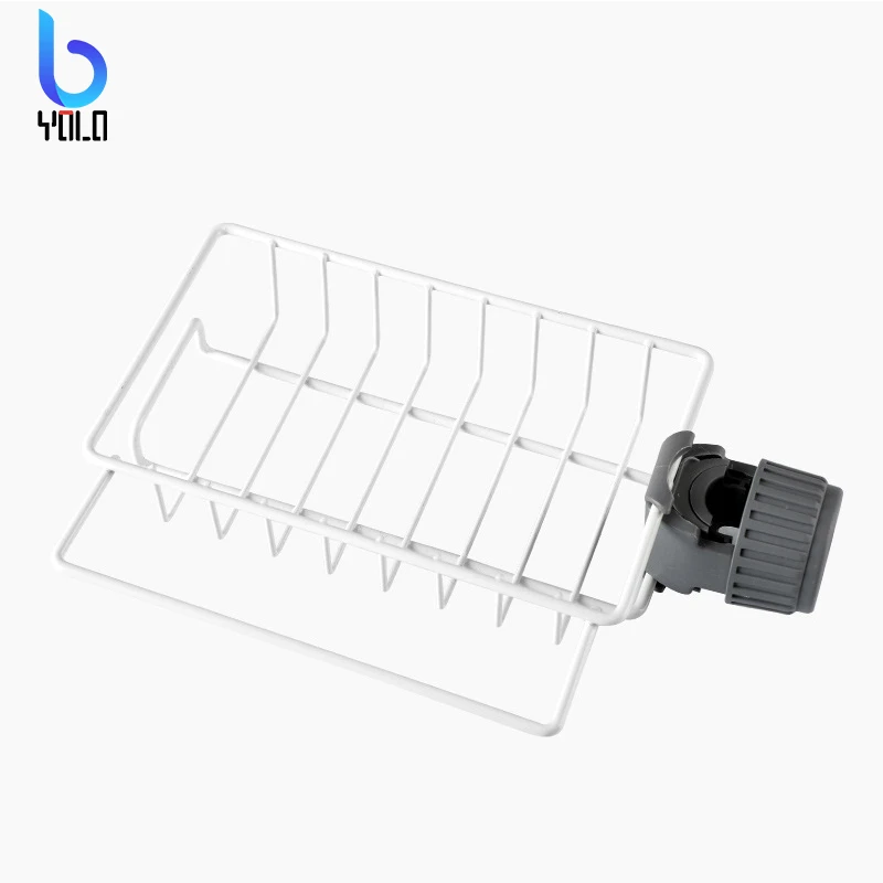 Wholesale Stainless Steel Kitchen Sink Organizer Sink Caddy Faucet Sponge Towel Drying Rack Holder