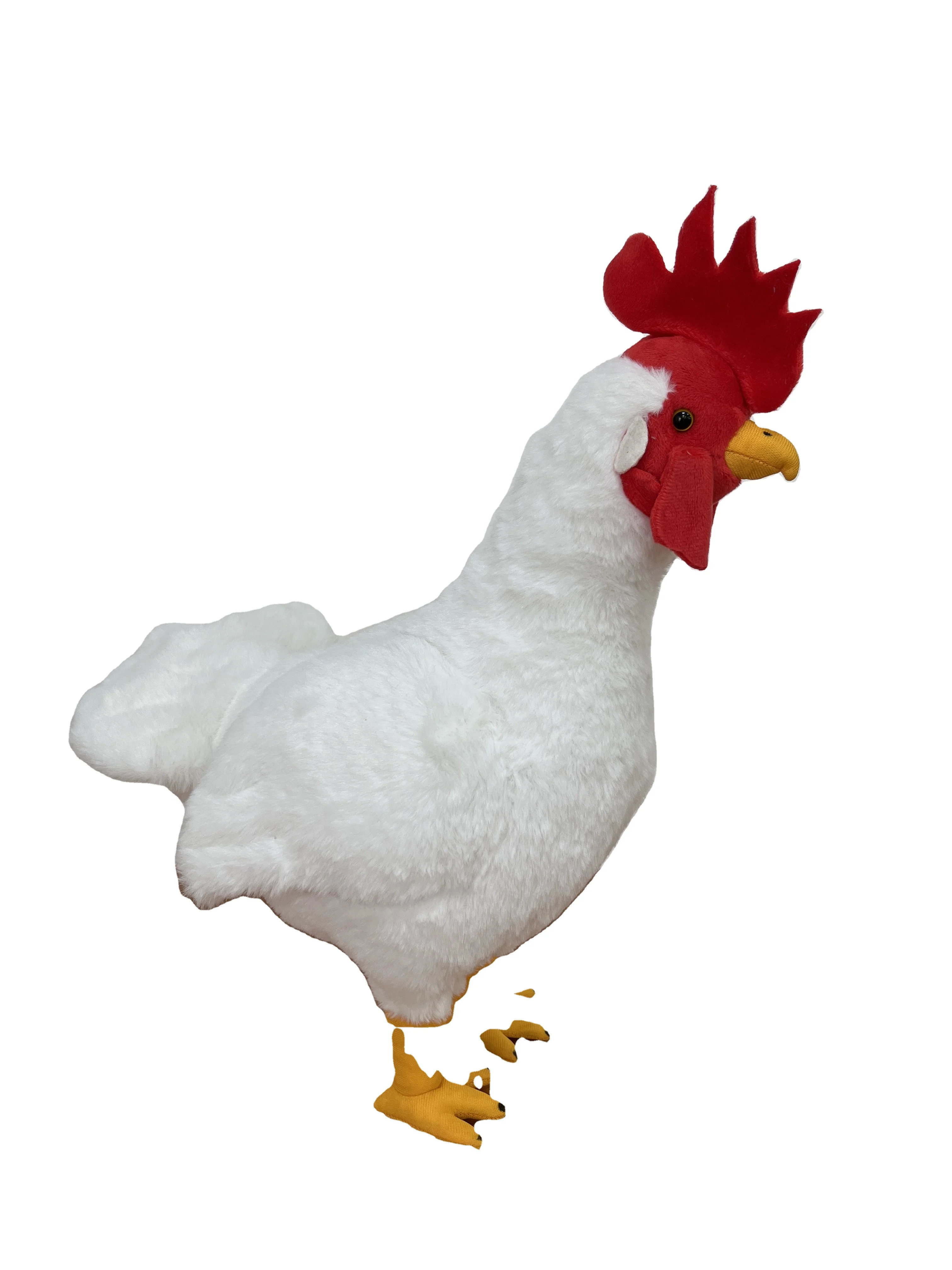 Wholesale Furry Realistic White Chicken Plush Toys Stuffed Animal Gifts for Kids