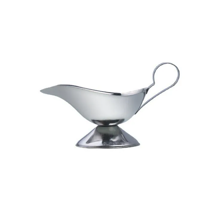 Wholesale Custom Metal Gravy Boats Eco-friendly Stainless Steel Juice Steak Sauce Boat Oil Dispenser Roasting Sauce Container