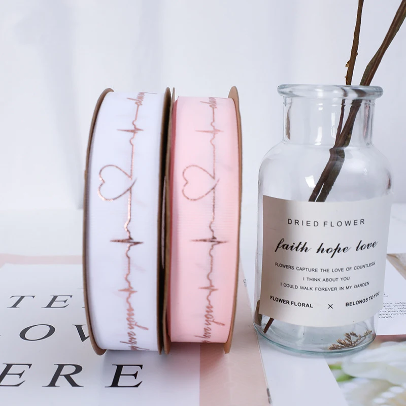 High Quality Customized Printed Logo Personalized Brand Name Happy Birthday Polyester Ribbons for Gift Decorations