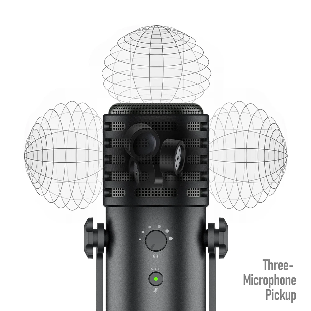 Quality Usb Microphone For Tablet Plug And Play Live Performance In Studio Recording For Broadcasting With Stand And  Capsule